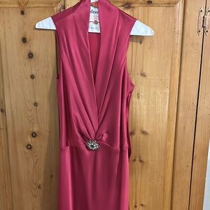 BR 100% Silk Pink Sleeveless Dress